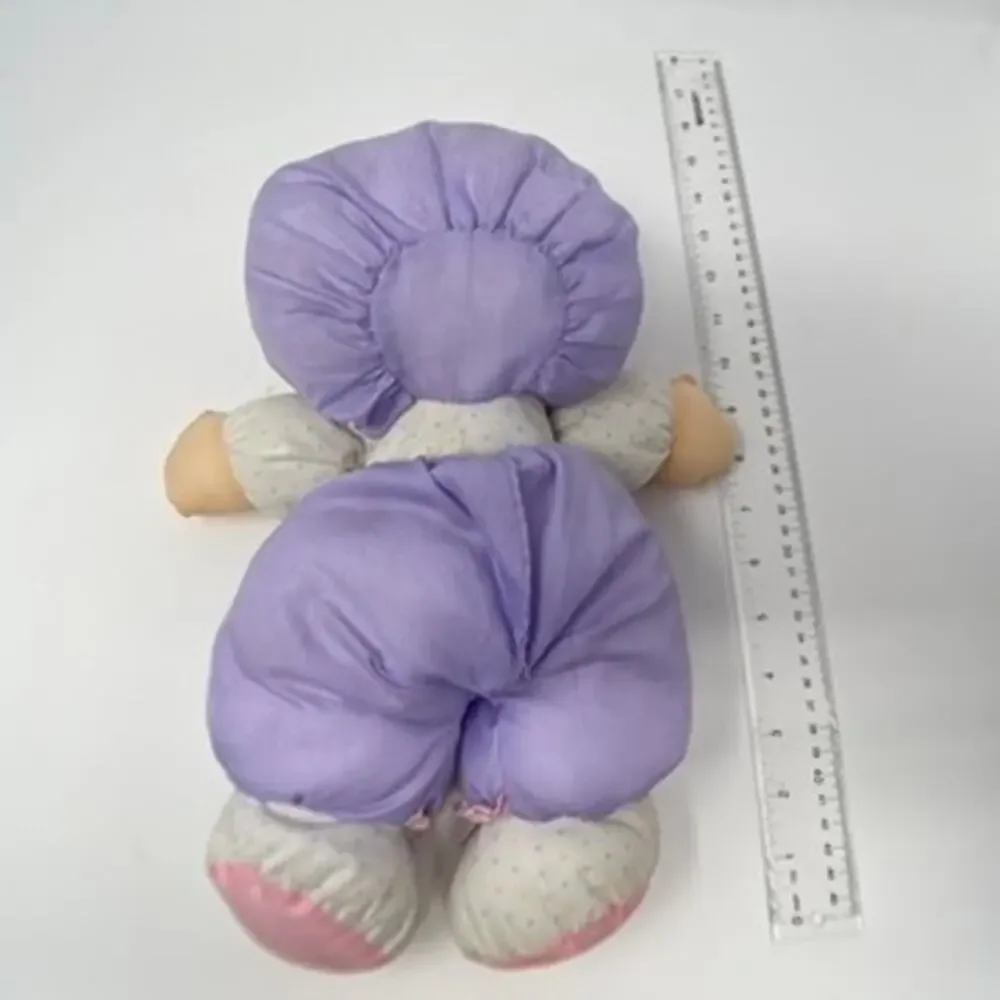 Puffalump Kids Baby Heidi Purple Polka Dots Blonde Vintage 1990 Fisher Price